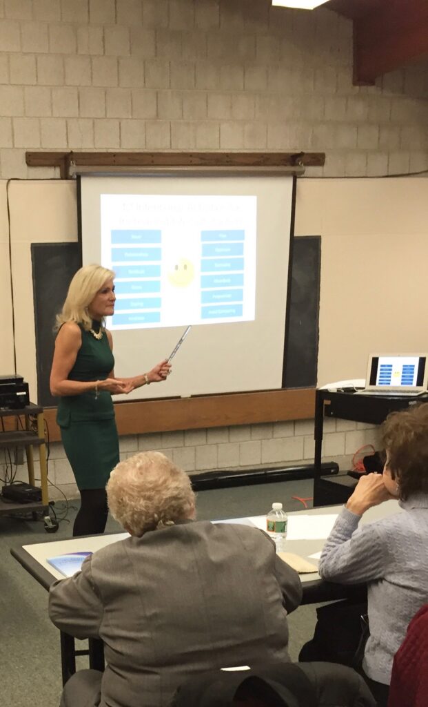 Gemma Nastasi Leading a positive psychology workshop