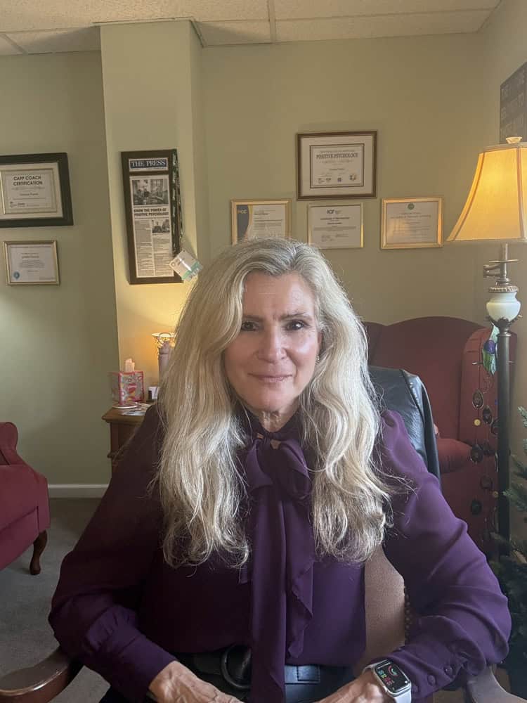 Gemma Nastasi, certified life and health coach, in her Red Bank, NJ office